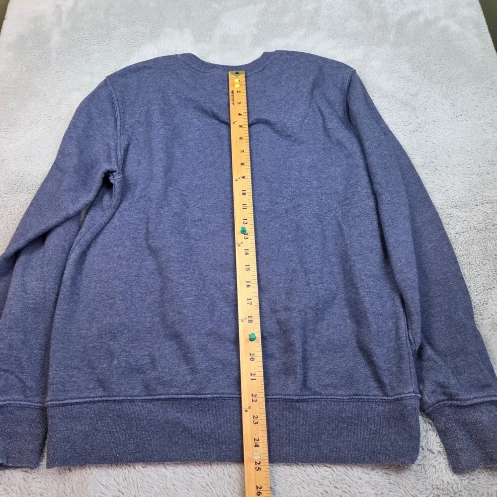 The North Face Crewneck Sweatshirt Unisex S Fleece Logo Pullover Heathered Blue